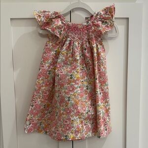 gil&niya Liberty Fabric Smocked Flutter Sleeve Dress 80cm/9-12M
